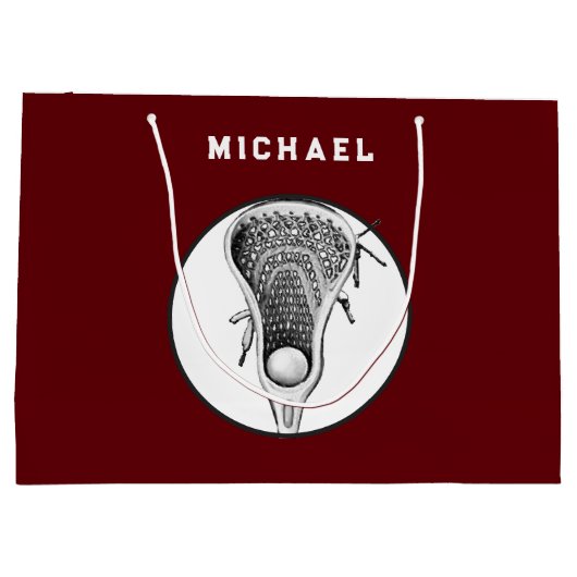 ラクロススポーツマルーンラージ抱き枕 ラージペーパーバッグ (裏面)