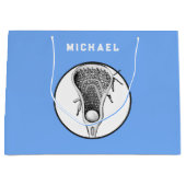 ラクロススポーツライトブルーラージ抱き枕 ラージペーパーバッグ (正面)