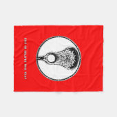 ラクロススポーツレッド フリースブランケット (正面(横))