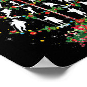 ラクロススポーツ恋人クリスマスサンタハットラクロスChri ポスター (角)