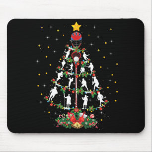 ラクロススポーツ恋人クリスマスサンタハットラクロスChri マウスパッド