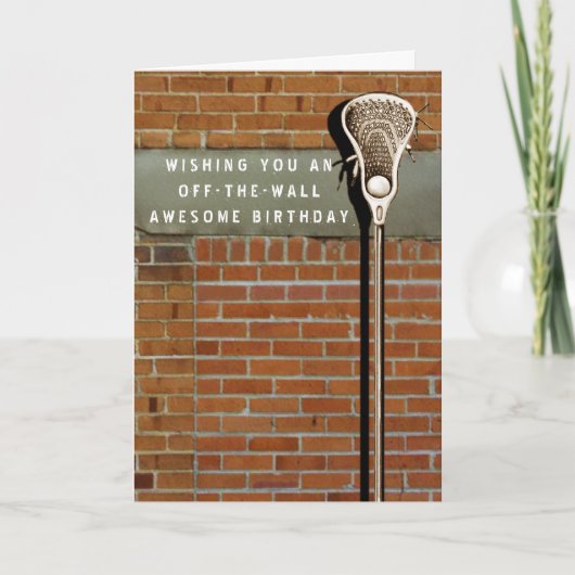 ラクロススポーツ誕生日カード カード (正面)