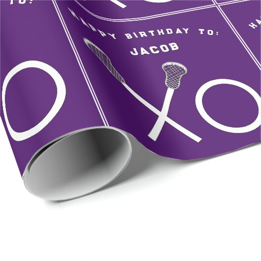 ラクロススポーツ誕生日 ラッピングペーパー (ロールコーナー)