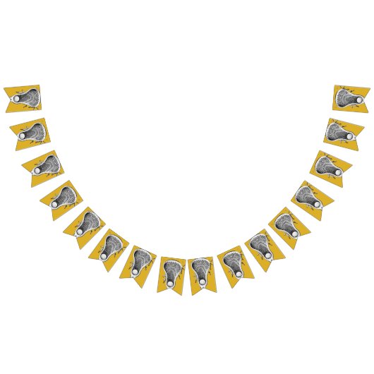 ラクロススポーツ金ゴールド バンティングフラッグ (全)