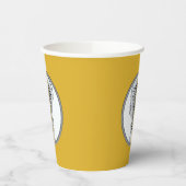 ラクロススポーツ金ゴールド 紙コップ (左)