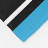 ラクロススポーツ – ベビーブルー，ホワイト，ブラック フリースブランケット (角)