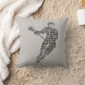 ラクロスタイポグラフィデザインカスタマイズ枕 クッション (ブランケット)