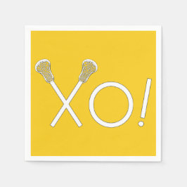 ラクロスチームイエロー スタンダードカクテルナプキン