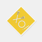 ラクロスチームイエロー スタンダードカクテルナプキン (角)