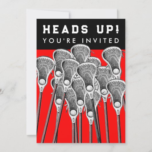 ラクロスチームイベント招待状 招待状 (正面)