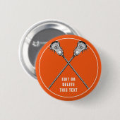 ラクロスチームオレンジパーティーの好意 缶バッジ (正面&裏面)