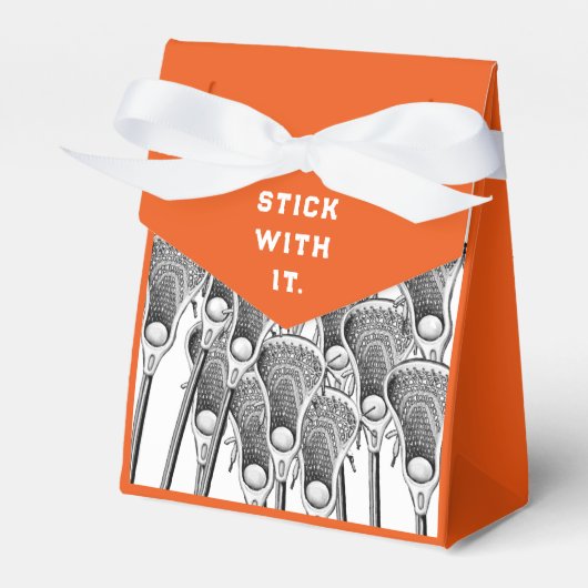 ラクロスチームオレンジ色の好意ボックス フェイバーボックス (正面サイド)