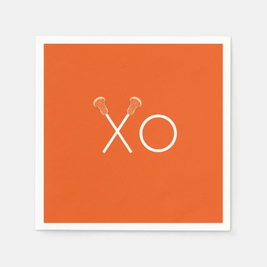 ラクロスチームオレンジ スタンダードカクテルナプキン (正面)