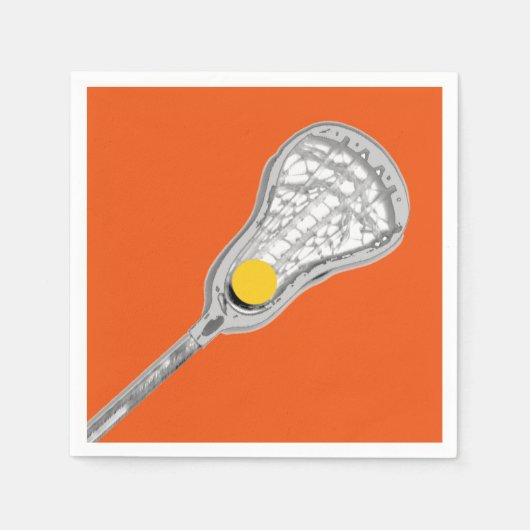 ラクロスチームオレンジ スタンダードカクテルナプキン (正面)