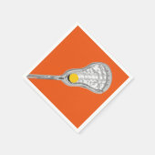 ラクロスチームオレンジ スタンダードカクテルナプキン (角)