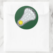 ラクロスチームグリーンクラシックラウンドステッカー ラウンドシール (バッグ)