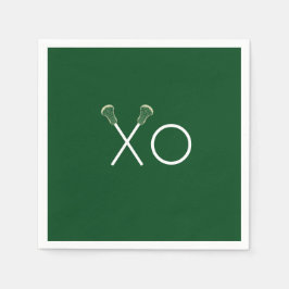 ラクロスチームグリーン スタンダードカクテルナプキン