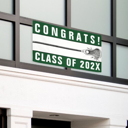 ラクロスチームシニアナイトグリーンバナー 横断幕 (ビルの外側)