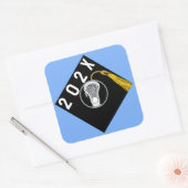 ラクロスチームシニアナイトライトブルー スクエアシール (封筒)