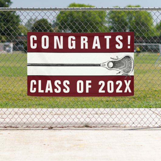 ラクロスチームシニアマルーンバナー 横断幕 (インサイチュ)