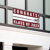 ラクロスチームシニアマルーンバナー 横断幕 (ビルの外側)