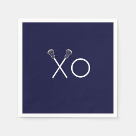 ラクロスチームネイビーブルー スタンダードカクテルナプキン