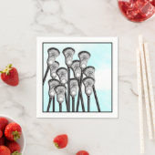 ラクロスチームパーティー スタンダードカクテルナプキン (インサイチュ)