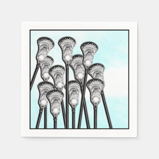 ラクロスチームパーティー スタンダードカクテルナプキン (正面)