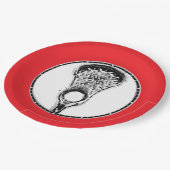 ラクロスチームパーティー ペーパープレート (アングル)