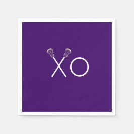 ラクロスチームパープル スタンダードカクテルナプキン