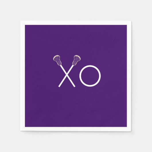 ラクロスチームパープル スタンダードカクテルナプキン (正面)