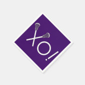 ラクロスチームパープル スタンダードカクテルナプキン (角)