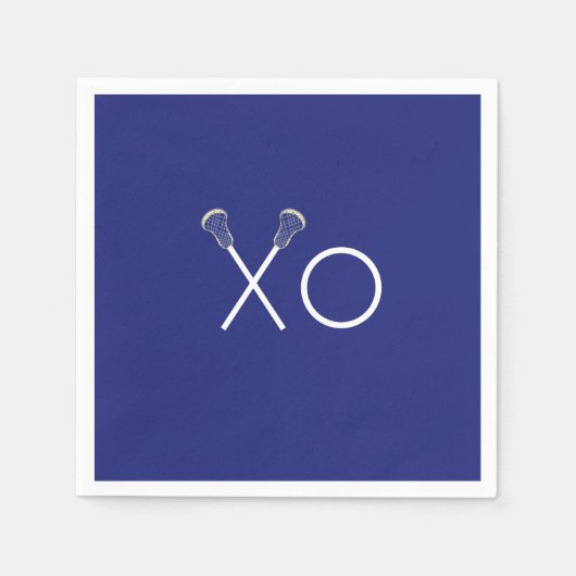 ラクロスチームブルー スタンダードカクテルナプキン (正面)