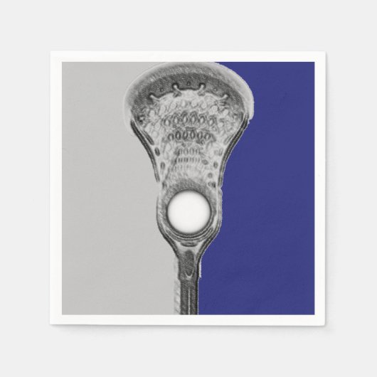 ラクロスチームブルー スタンダードカクテルナプキン (正面)