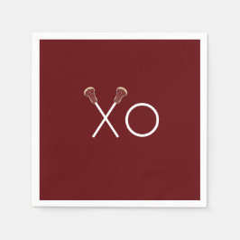 ラクロスチームマルーン スタンダードカクテルナプキン