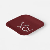 ラクロスチームマルーン ペーパープレート (傾斜あり)