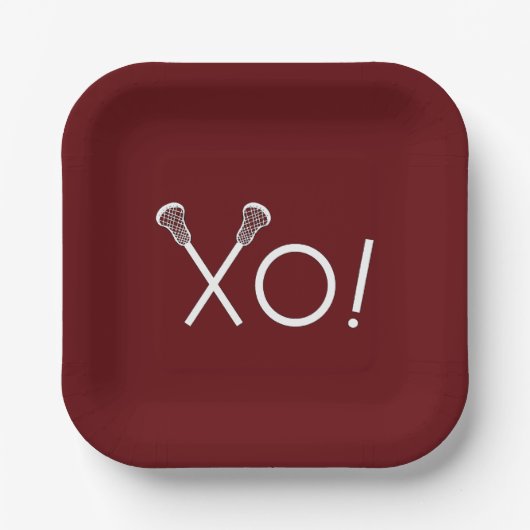 ラクロスチームマルーン ペーパープレート (正面)