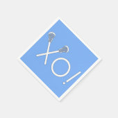 ラクロスチームライトブルー スタンダードカクテルナプキン (角)