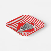 ラクロスチームレッドパーティー ペーパープレート (傾斜あり)