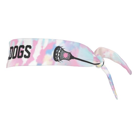 ラクロスチーム名のパーソナライズされたカスタム タイヘッドバンド (回転90)