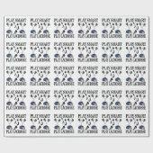 ラクロスチーム10代のボーイコーチ誕生日 ラッピングペーパー (フラット)