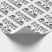 ラクロスチーム10代のボーイコーチ誕生日 ラッピングペーパー (角)