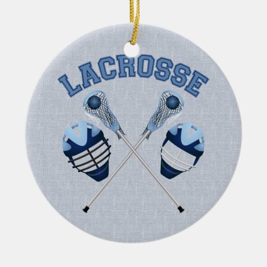 ラクロスティーと子供へギフトと大人 セラミックオーナメント (正面)
