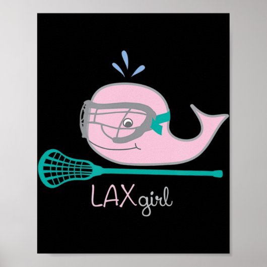 ラクロスティーズfor girls pink whale mask ポスター (正面)