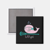 ラクロスティーズfor girls pink whale mask マグネット (正面/裏面)