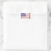 ラクロスデザインアメリカズゲーム2ステッカー ラウンドシール (バッグ)