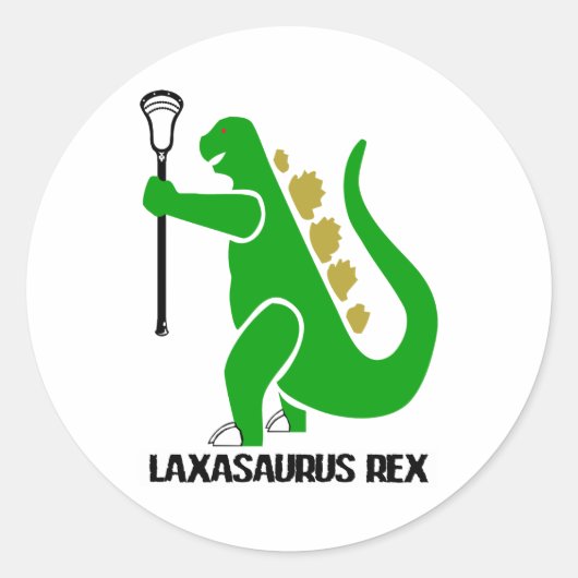 ラクロスデザインLaxasaurusRexシール ラウンドシール (正面)