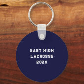 ラクロスネイビーブルーキーチェーン キーホルダー (裏面)