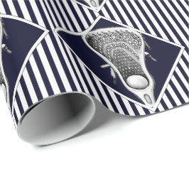 ラクロスネイビーブルースポーツギフトラッピング紙 ラッピングペーパー