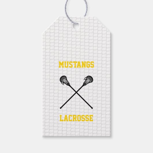 ラクロスネットパーソナライズされたチーム名カラーズ賞 ギフトタグ (正面)